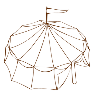 Cirkusový stan RPG mapa symbol vektorový obrázek