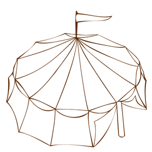 Cirkustält RPG karta symbol vektorbild