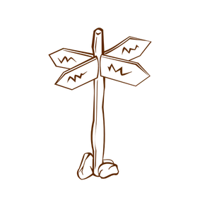 Crossroads sign vector illustration