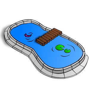 Rybník RPG mapa symbol vektorový obrázek