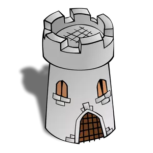 Runde Turm Kartensymbol Vektor