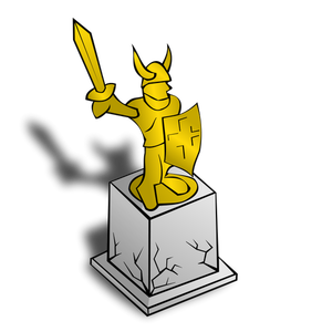 Statua mappa simbolo vettoriale