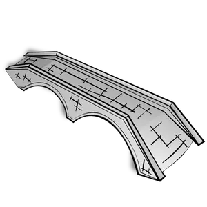 Stone bridge RPG map symbol vector graphics