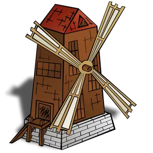 Símbolo de vetor de moinho de vento