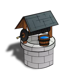 Wishing well RPG map symbol vector image