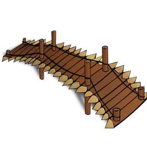 Drewniany most RPG mapę symbol wektor clipart