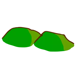 Gröna kullar mappa element vektor illustration