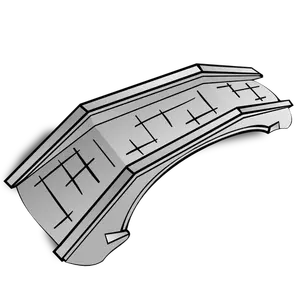 Jediný obloukový kamenný most RPG mapa symbol vektorové kreslení