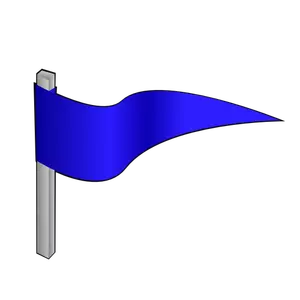 Eenvoudige vlag op een paal vector