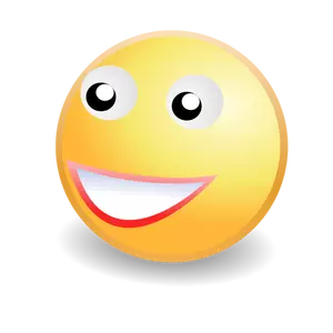 Uppnosig leende smiley ansikte ikon vektorbild
