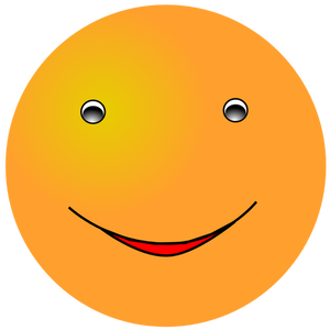 Vector clip art of happy yellow face