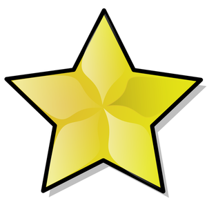 Stea de aur cu imaginea de vector de frontieră