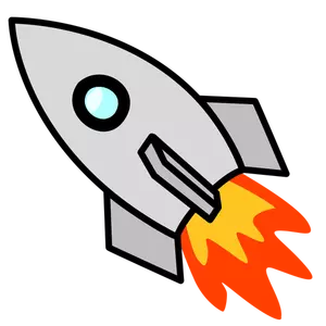 Toy rocket vector clip art