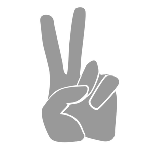 Barış zafer el jest vektör görüntü