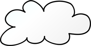 Wit gekleurde wolk teken vector illustraties