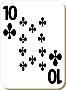 Dix des clubs vector image