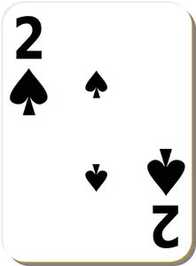 Deux de pique jeu de cartes vector illustration