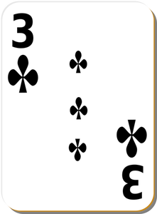 Drie van clubs vector afbeelding