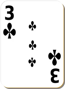 Three of clubs vector image