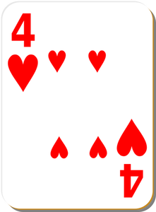 Fire av hjerter vector illustrasjon