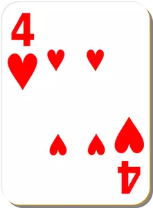 Empat dari hati vektor ilustrasi
