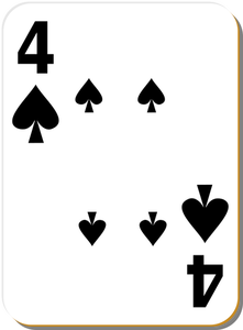 Fire av Spar spillkort vektorgrafikk
