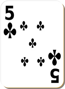 Five of clubs vector drawing
