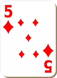 Vijf van diamanten vector illustraties