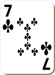 Zeven van clubs vector illustraties