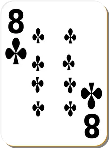Huit des clubs vector image