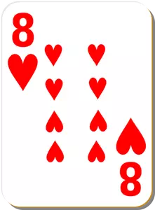 Acht van harten vector afbeelding