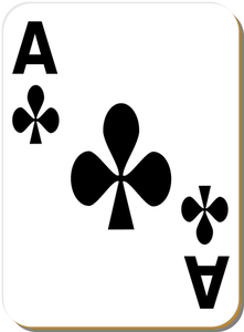 Ace of clubs vector illustration