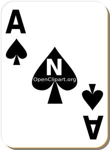 Ace of spades playing card vector image