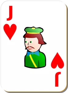 Joker van harten vector illustraties