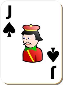 Jack of spades playing card vector illustration