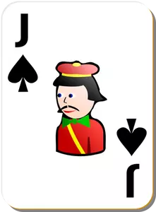 Jack Spade bermain kartu vektor ilustrasi