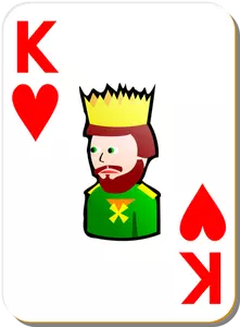 Koning van harten vector illustraties