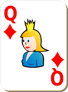 Queen of diamonds vector graphics