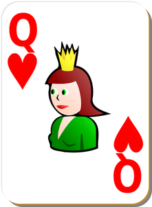 Queen of hearts vector image