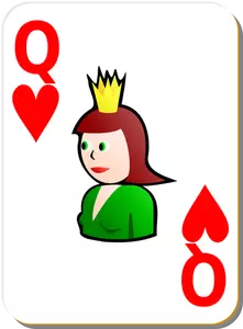 Queen of hearts vector image