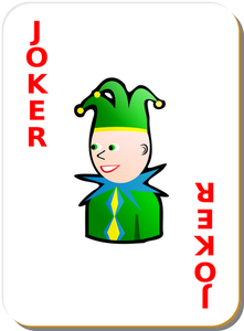 Image vectorielle de Red Joker carte à jouer