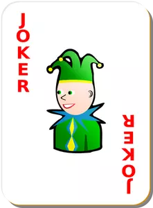 Red Joker speelkaart vector afbeelding