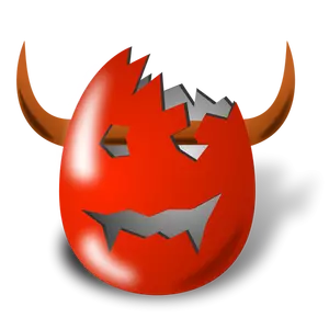 शैतान ईस्टर अंडा शैल वेक्टर छवि