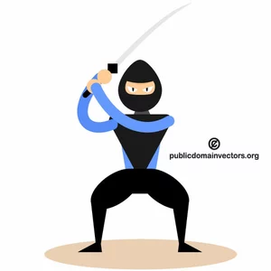 Immagine di vettore del combattente ninja