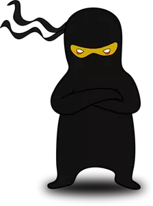 Vektor-Illustration der schwarze Ninja spermatosoid