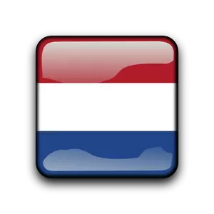 Nederländerna vektor flagga knappen