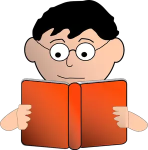 Cartoon image of man with glasses
