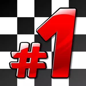 Number one on racing flag vector image