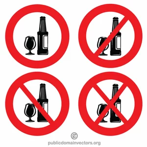 Inga alkoholhaltiga drycker tecken