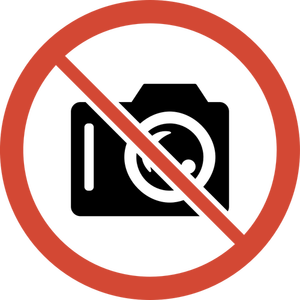 Photo taking banned sign vector illustration
